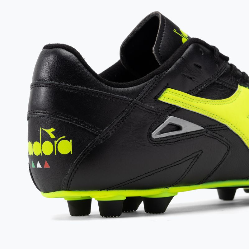 Футбольні бутси чоловічі Diadora Match Winner RB Italy LT MDPU чорно-зелені DD-101.172363-C0004 9
