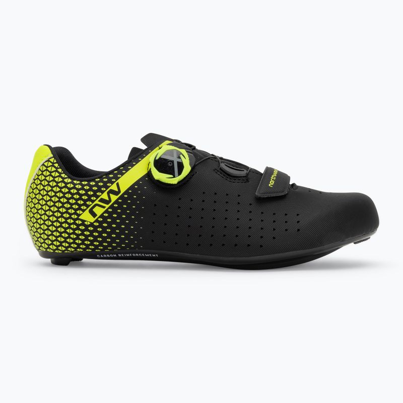 Кросівки велосипедні чоловічі Northwave Core Plus 2 black/yellow fluo 2