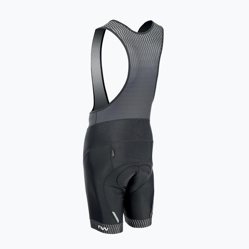 Велошорти чоловічі Northwave Origin Bibshort чорно-сірі 89221020 5