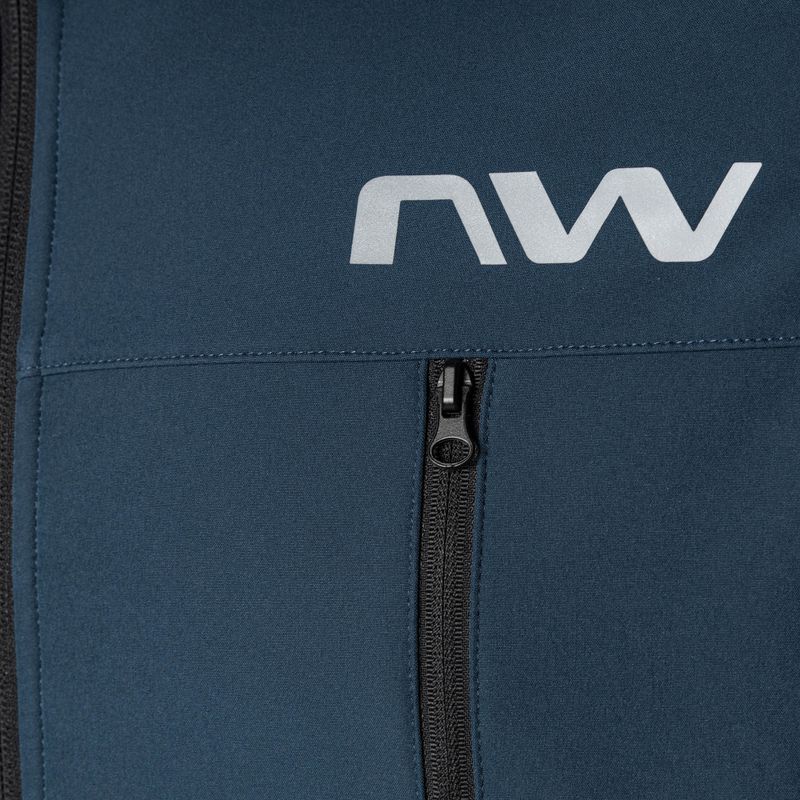Чоловіча велосипедна куртка Northwave Easy Out Softshell темно-синій/лісовий зелений 3