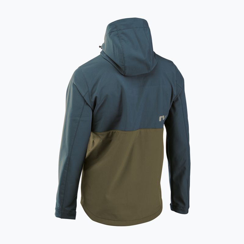 Чоловіча велосипедна куртка Northwave Easy Out Softshell темно-синій/лісовий зелений 6