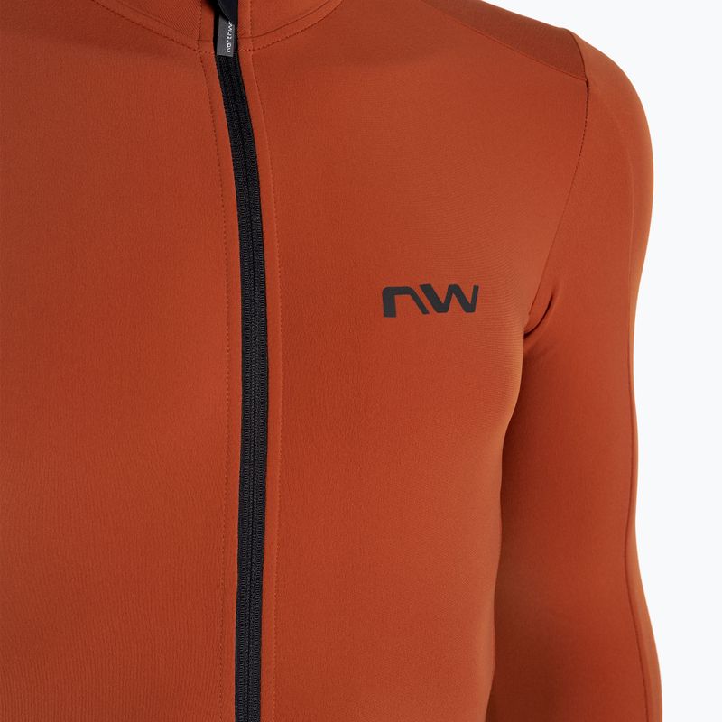 Чоловічий велосипедний світшот Northwave Fahrenheit Jersey коричний 3