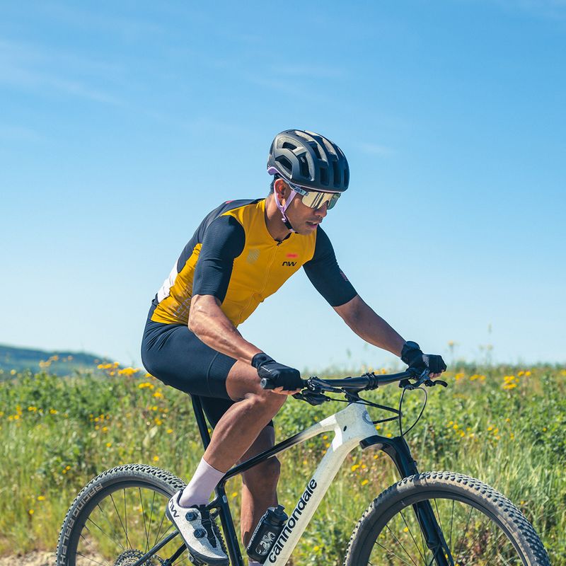 Чоловіча велофутболка Northwave Extreme Evo охристого/чорного кольору 5