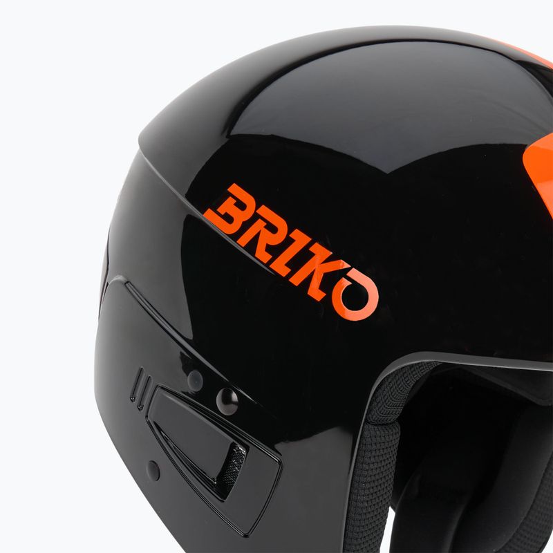 Шолом гірськолижний дитячий Briko Vulcano FIS 6.8 JR shiny black/orange 8