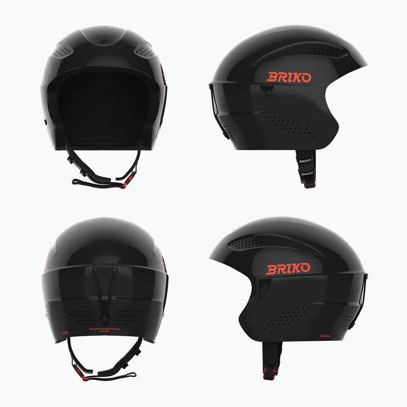 Дитячий гірськолижний шолом Briko Elias Jr shiny black/orange 4