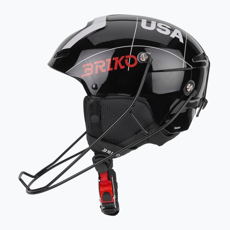 Шолом гірськолижний Briko Slalom 2.0 USA shiny black/white/cardinal red 4