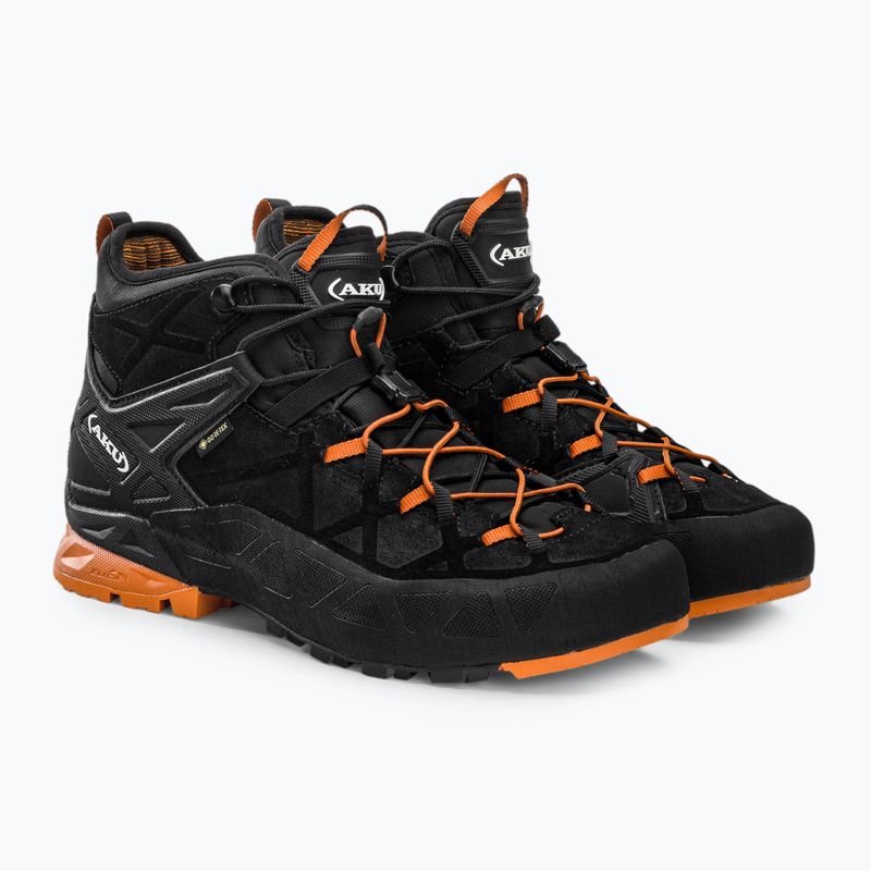 Черевики для альпінізму чоловічі AKU Rock DFS Mid GTX black/orange 4