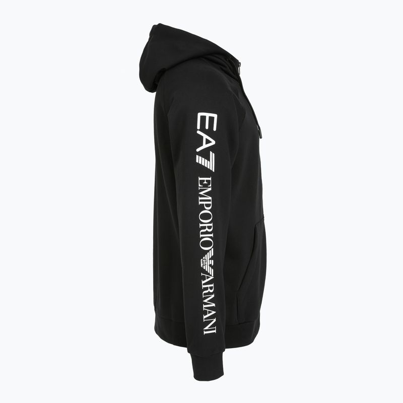 Кофта чоловіча Emporio Armani EA7 Train Logo Series Extended Logo Hoodie Fz black / white 3