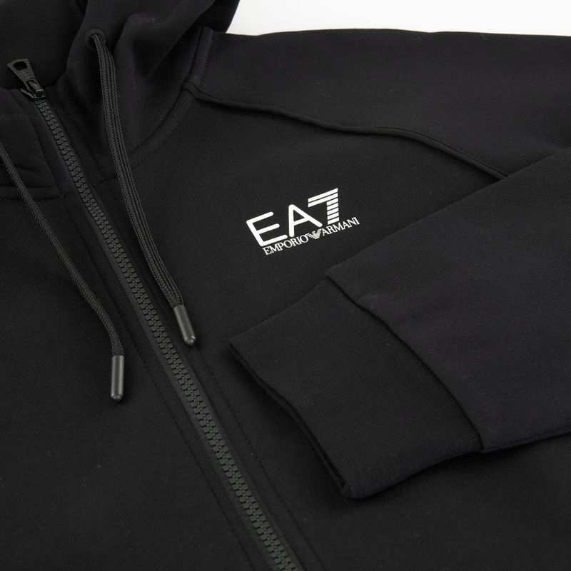 Кофта чоловіча Emporio Armani EA7 Train Logo Series Extended Logo Hoodie Fz black / white 5