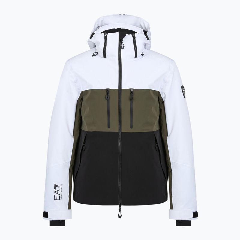 Куртка гірськолижна чоловіча EA7 Emporio Armani Ski Kitzbuhel Protectum7 Colorblock white / black / grape leaf