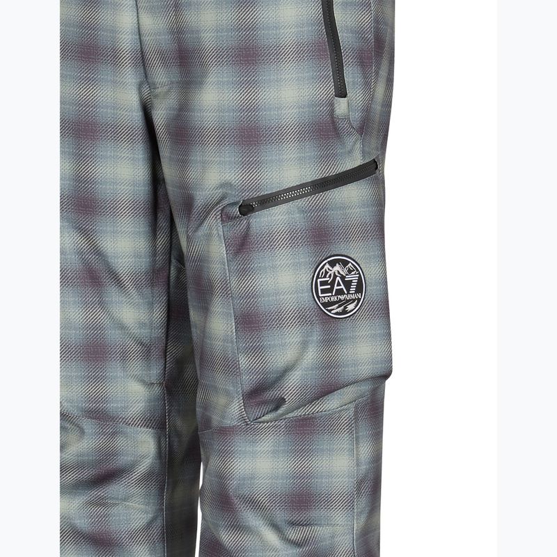 Штани гірськолижні чоловічі EA7 Emporio Armani Ski St. Moritz Fashion fancy green check 3