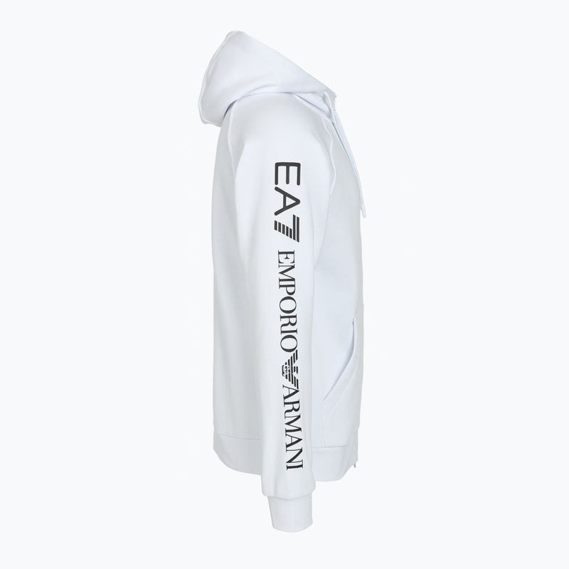 Кофта чоловіча Emporio Armani EA7 Train Logo Series Extended Logo Hoodie Fz white / black 3