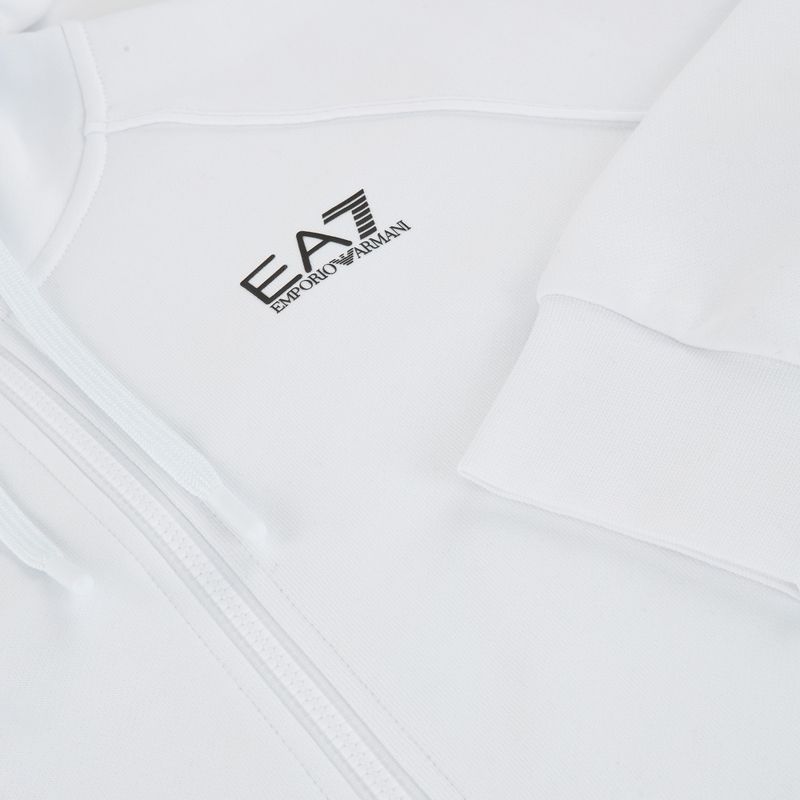Кофта чоловіча Emporio Armani EA7 Train Logo Series Extended Logo Hoodie Fz white / black 5