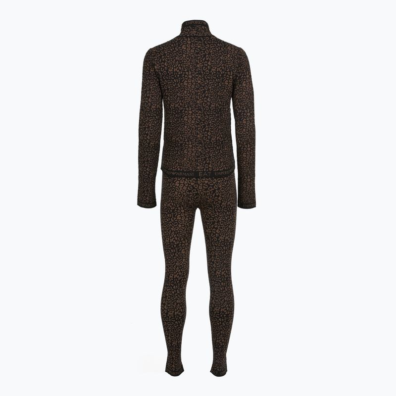 Комплект білизни термоактивної EA7 Emporio Armani Ski Jacquard Knitted fancy brown animalier 2