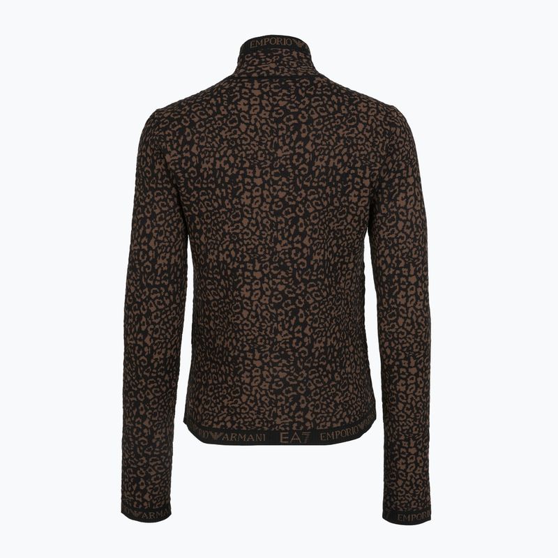 Комплект термобілизни жіночий EA7 Emporio Armani Ski Jacquard Knitted fancy brown animal print 4
