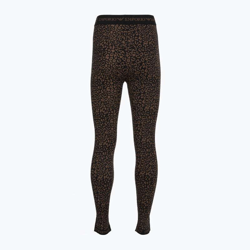 Комплект термобілизни жіночий EA7 Emporio Armani Ski Jacquard Knitted fancy brown animal print 8