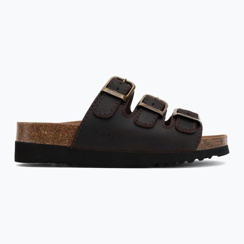 Жіночі шльопанці Scholl Rio Wedge Ad Med dark brown 2