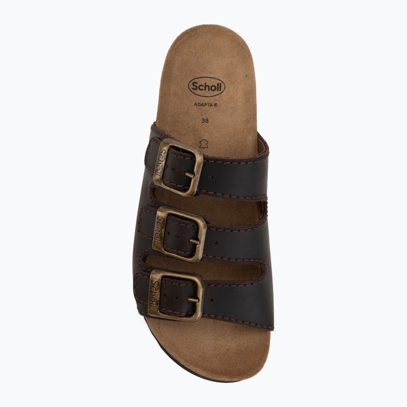 Жіночі шльопанці Scholl Rio Wedge Ad Med dark brown 5