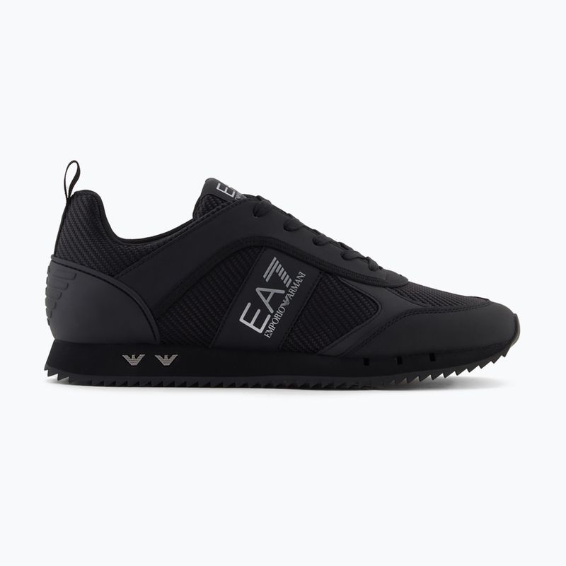 Кросівки EA7 Emporio Armani Black & White Carbon triple black / silver logo 8