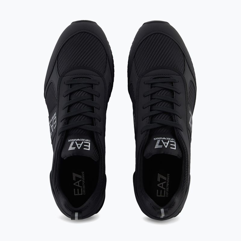 Кросівки EA7 Emporio Armani Black & White Carbon triple black / silver logo 12