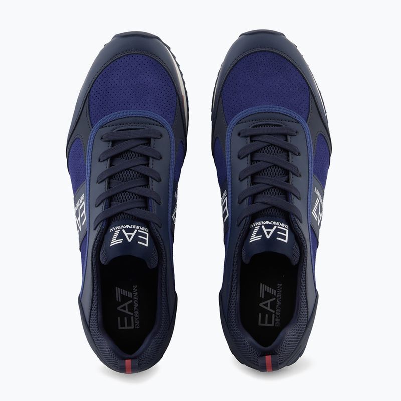 Кросівки EA7 Emporio Armani Black & White Suede sky captain / deep cobal / mineral 5