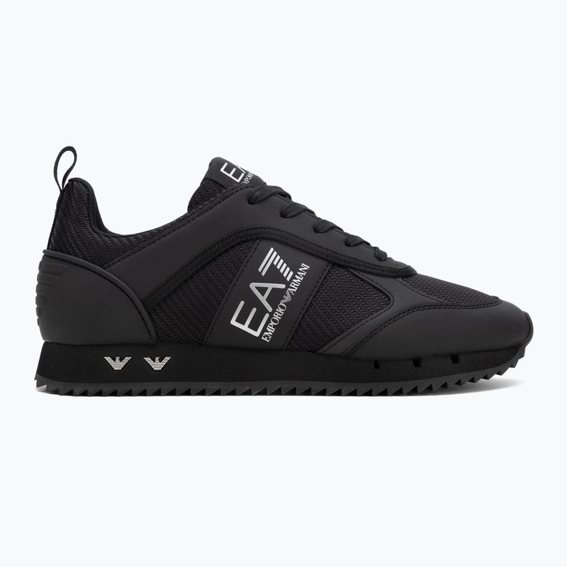 Кросівки EA7 Emporio Armani Black & White Carbon triple black / silver logo 2