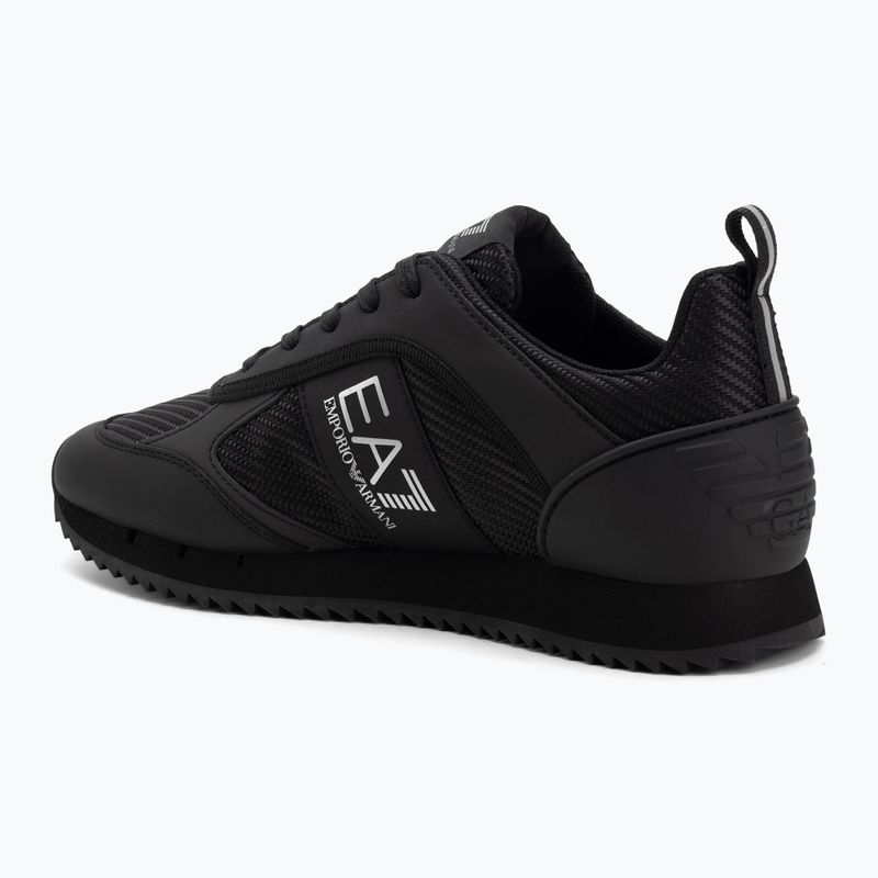 Кросівки EA7 Emporio Armani Black & White Carbon triple black / silver logo 3