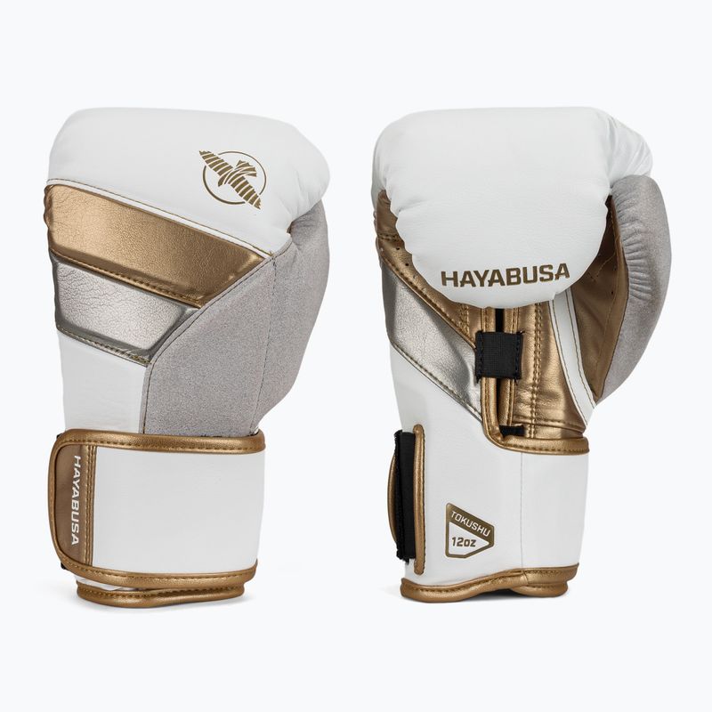 Рукавиці боксерські Hayabusa T3 white/gold 2