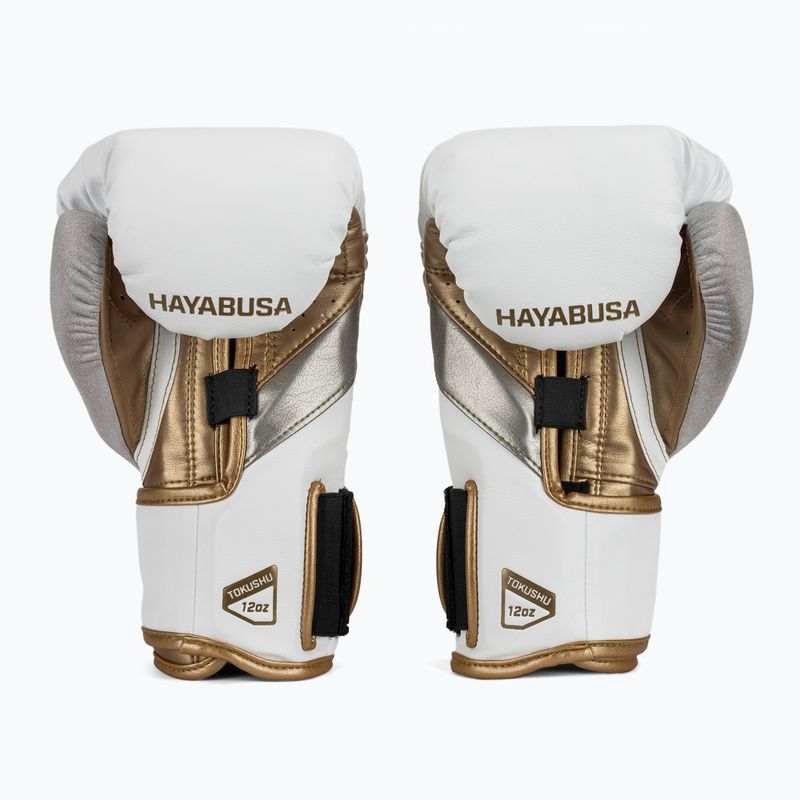 Рукавиці боксерські Hayabusa T3 white/gold 3