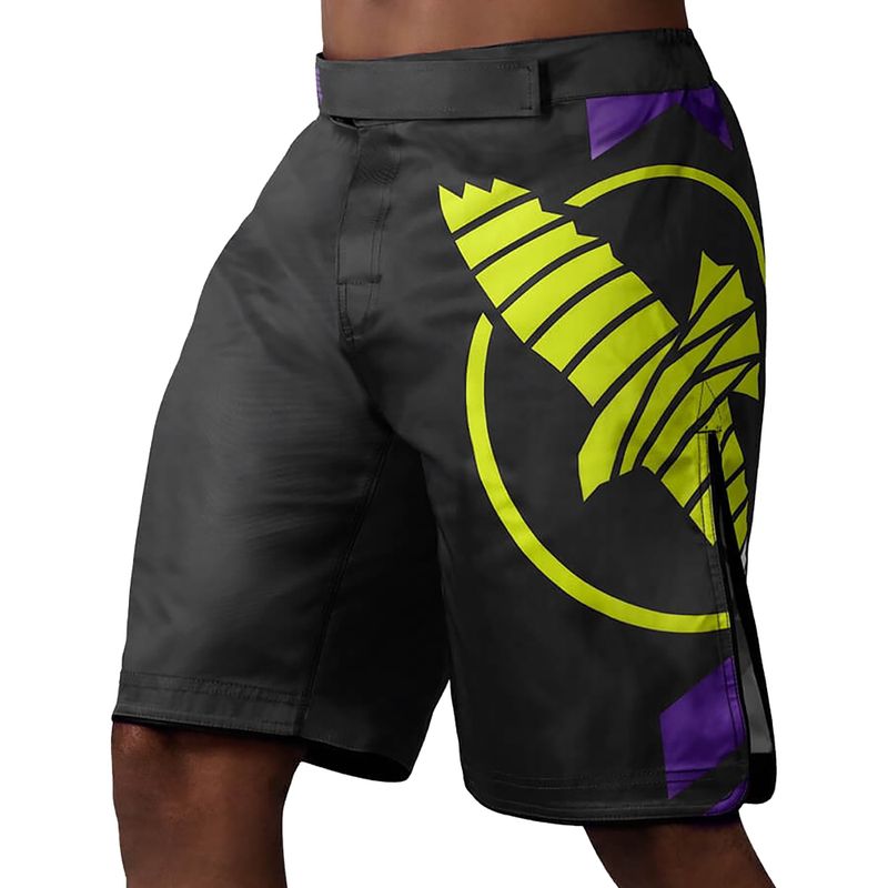 Шорти для ММА Hayabusa Icon Fight чорно-жовті ICFS-BK-L