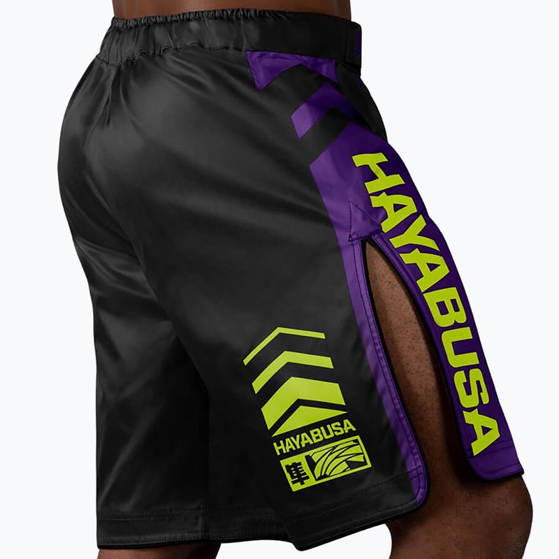 Шорти для ММА Hayabusa Icon Fight чорно-жовті ICFS-BK-L 3