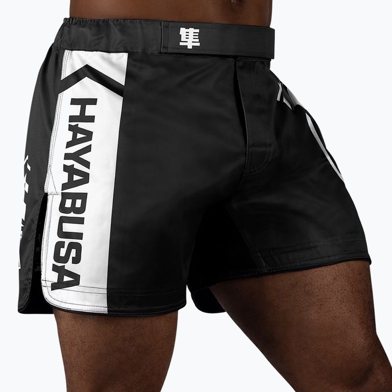 Чоловічі тренувальні шорти Hayabusa Icon Mid-Thigh MMA чорні/білі
