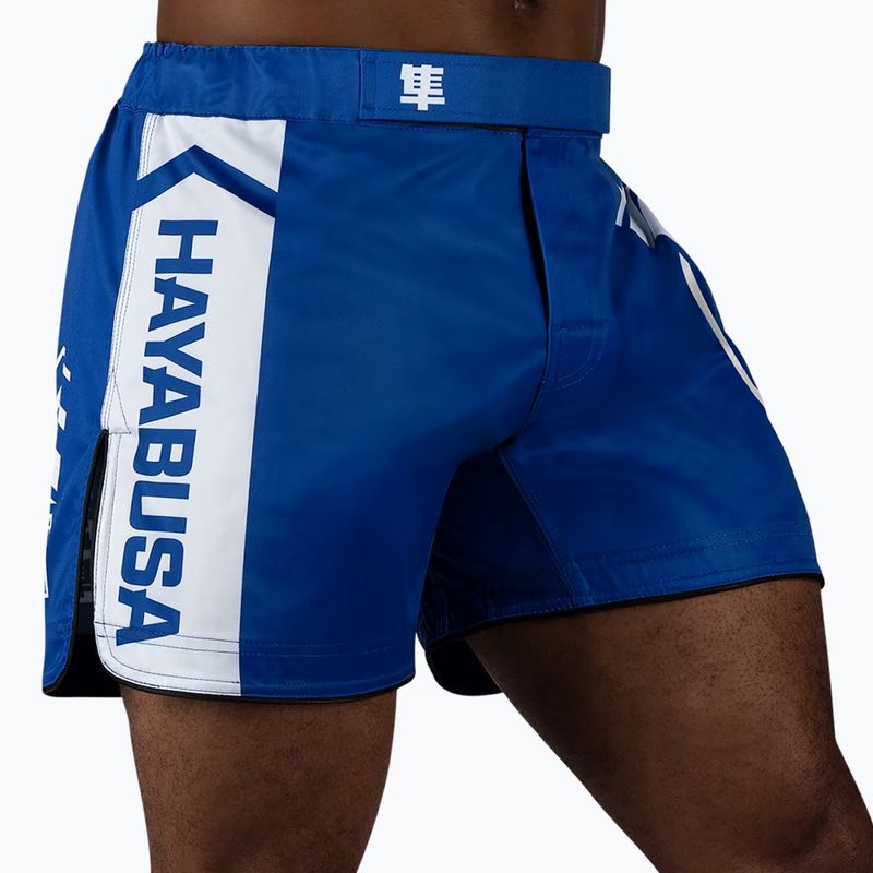 Шорти для тренувань чоловічі Hayabusa Icon Mid-Thigh MMA blue/white 2