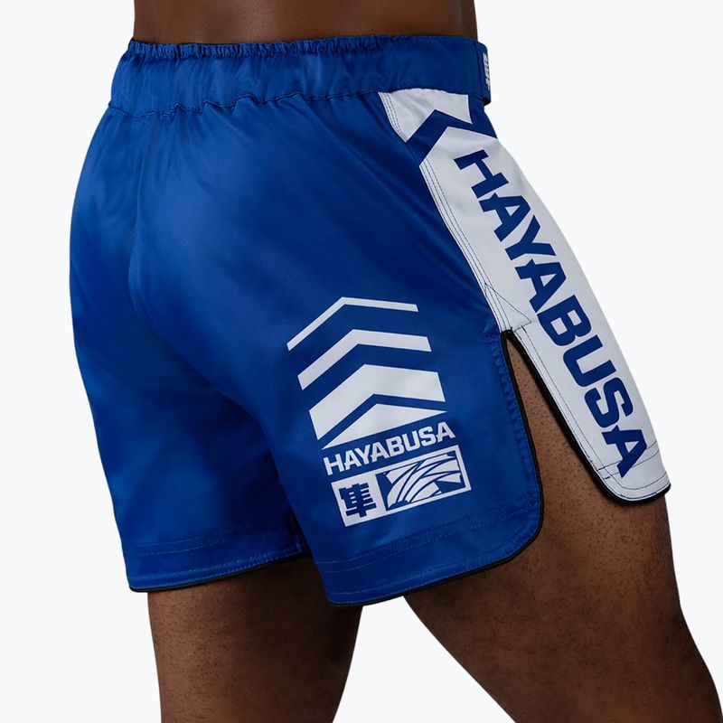 Шорти для тренувань чоловічі Hayabusa Icon Mid-Thigh MMA blue/white 4