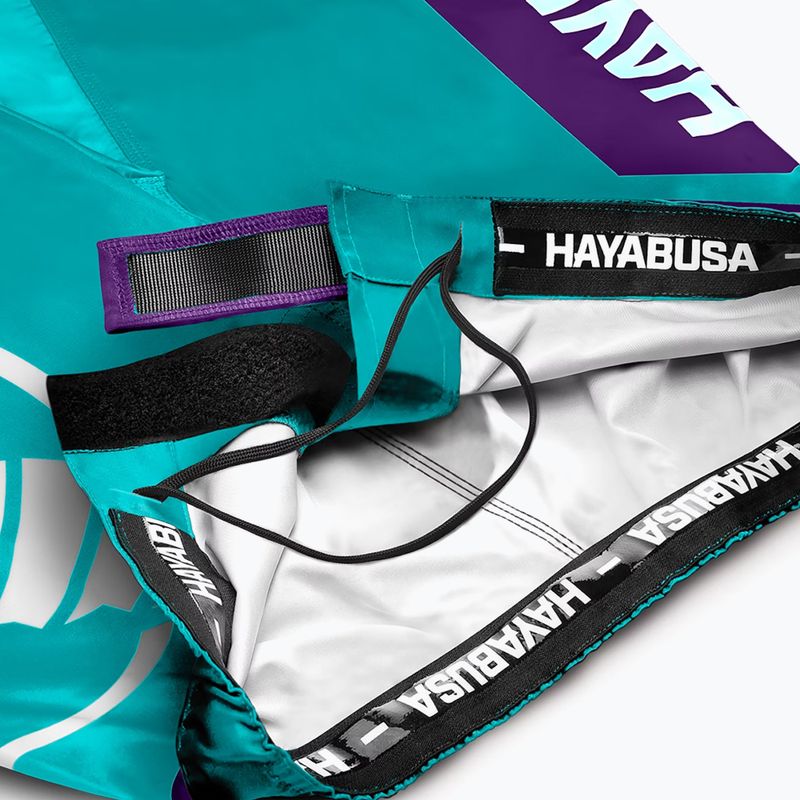 Шорти для тренувань чоловічі Hayabusa Icon Mid-Thigh MMA teal/white 6