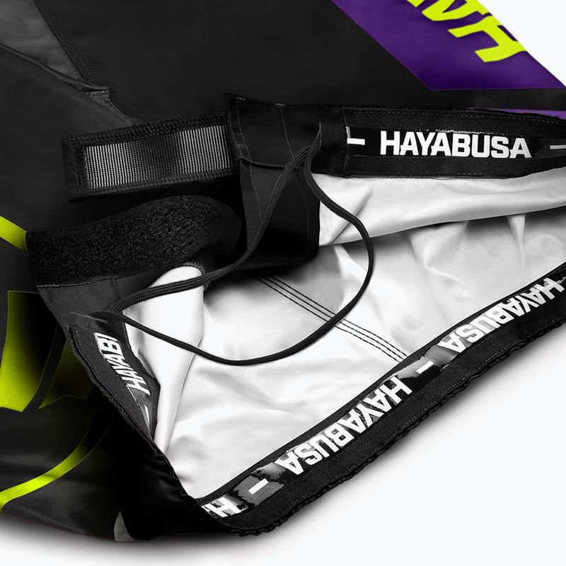 Чоловічі тренувальні шорти Hayabusa Icon Mid-Thigh MMA чорний/неон 6