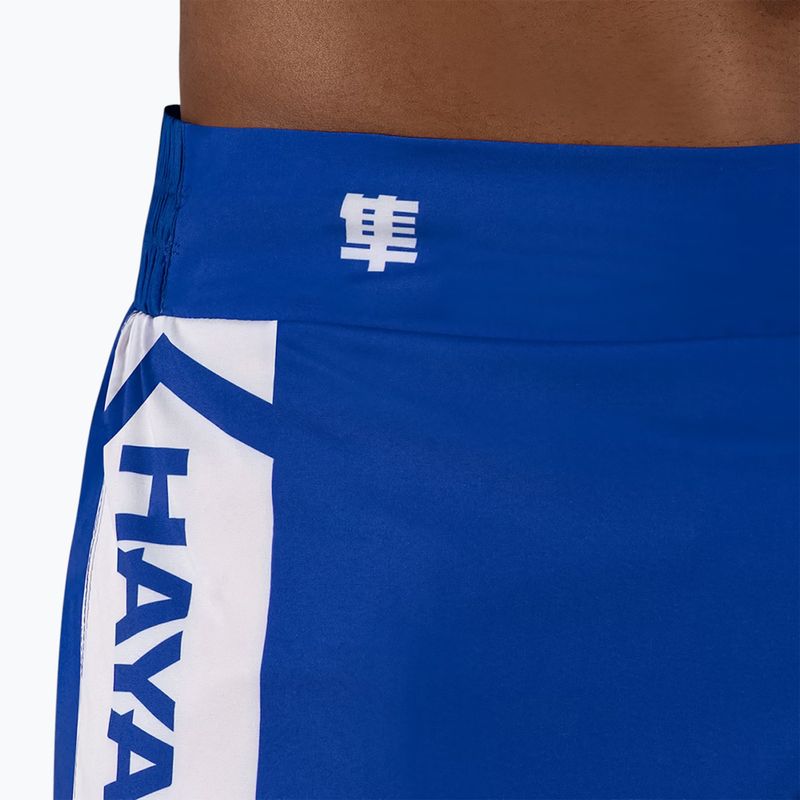 Шорти для тренувань чоловічі Hayabusa Icon Kickboxing blue/white 6