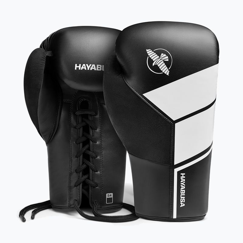 Рукавиці боксерські Hayabusa S4 Lace Up білі S4LACBG-BK 8