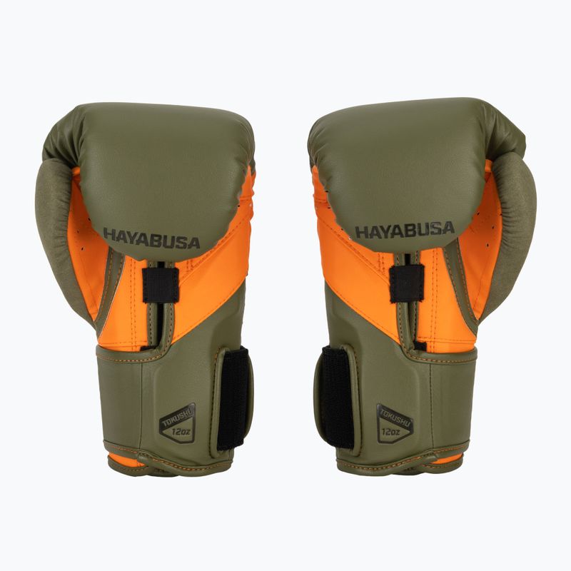 Рукавиці боксерські Hayabusa T3 green/orange 3