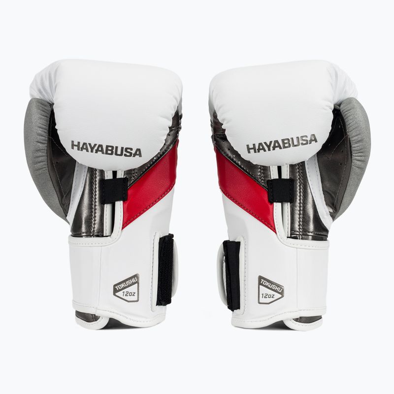 Рукавиці боксерські Hayabusa T3 white/red 3