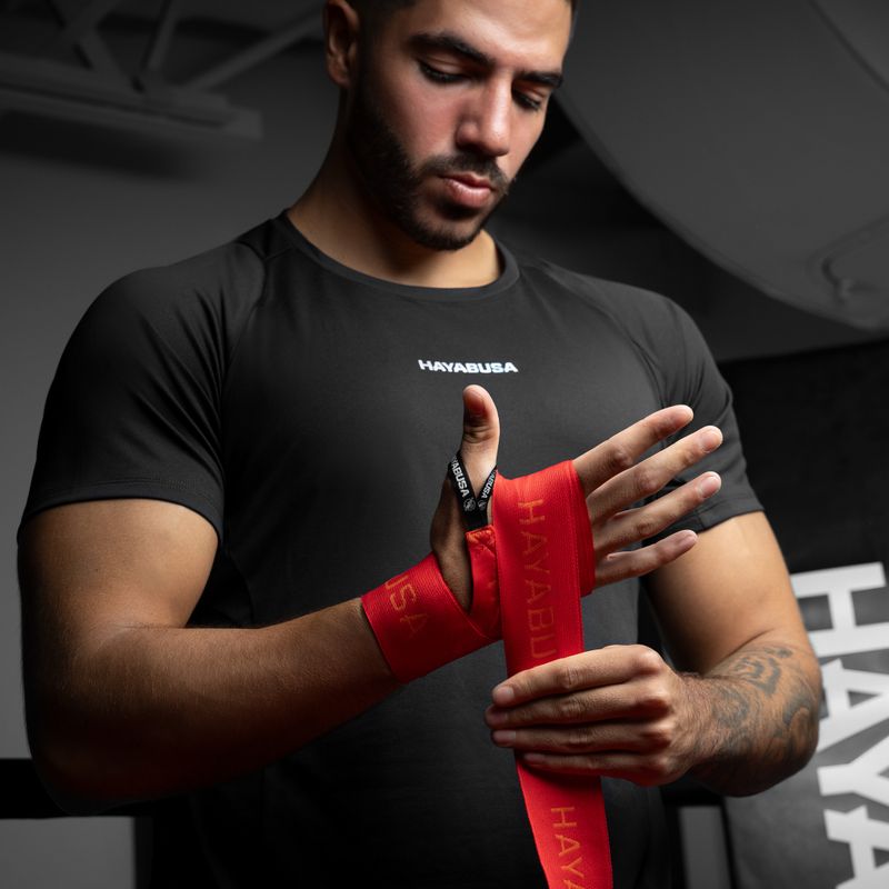 Бинти боксерські Hayabusa Deluxe Jacquard Handwraps 450 см red 5