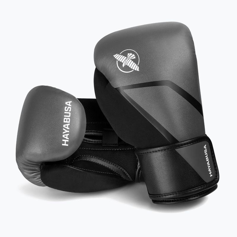 Рукавиці боксерські Hayabusa E1 Boxing grey/black 6