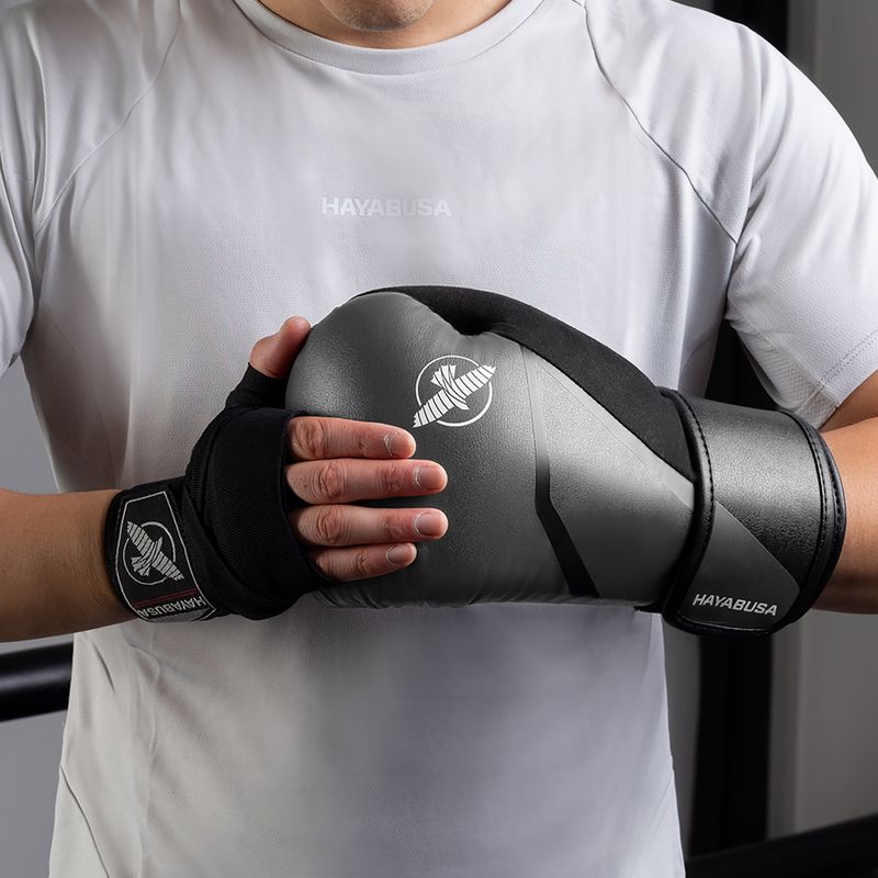 Рукавиці боксерські Hayabusa E1 Boxing grey/black 16
