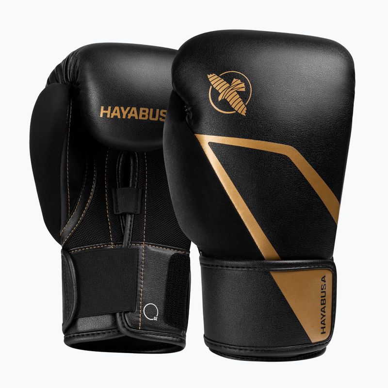 Боксерські рукавички Hayabusa E1 Boxing black/gold 2