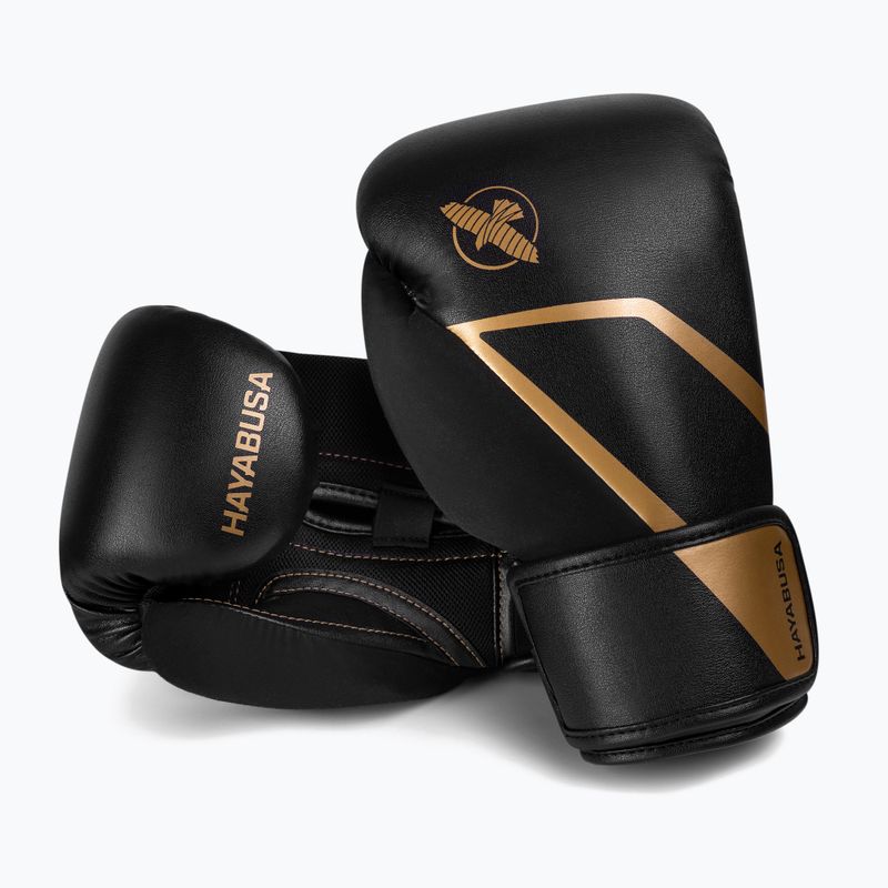Боксерські рукавички Hayabusa E1 Boxing black/gold 6