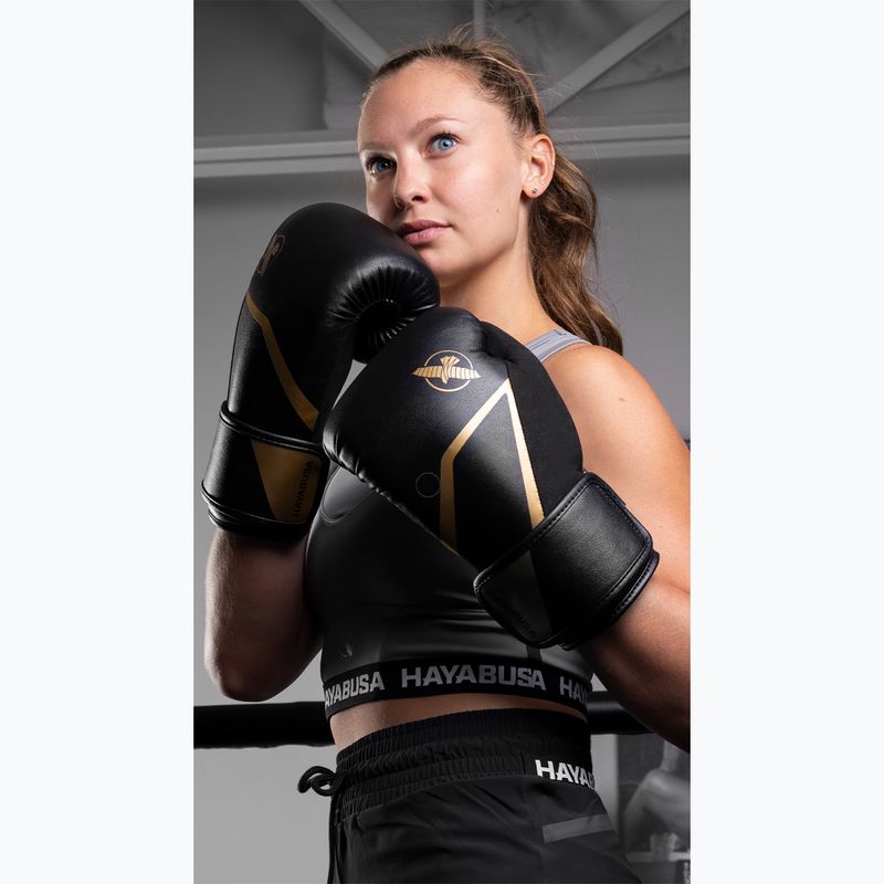 Рукавиці боксерські Hayabusa E1 Boxing black/gold 9