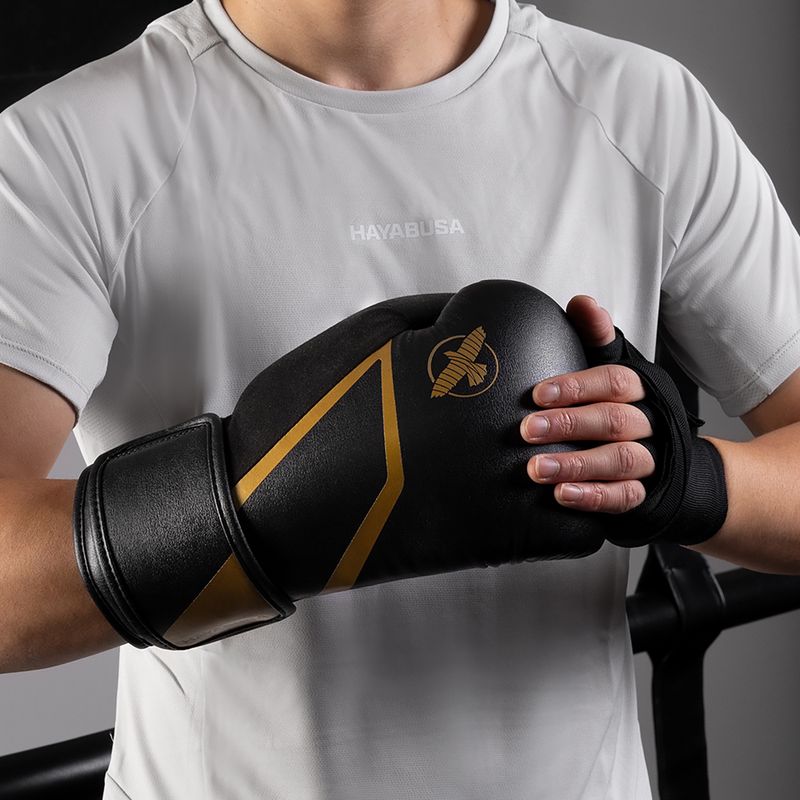 Боксерські рукавички Hayabusa E1 Boxing black/gold 12