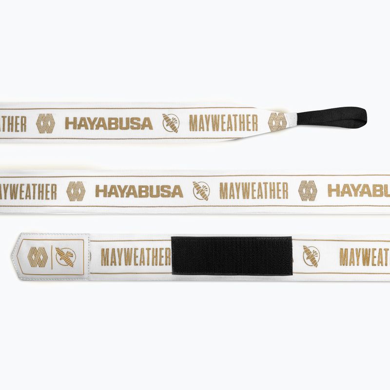 Бинти боксерські Hayabusa Mayweather Stretch Hand Wraps 450 см white/gold 3