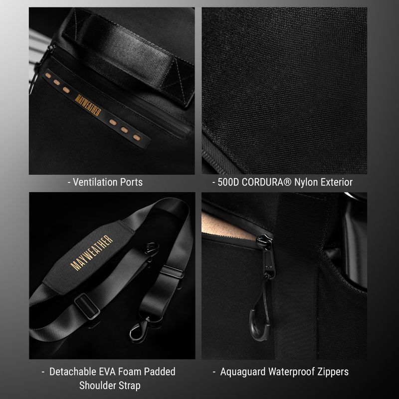 Сумка для тренувань Hayabusa Mayweather Airstream Duffle Bag 50 л black/gold 10