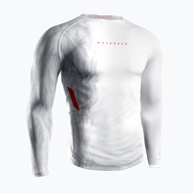 Чоловічий рашгард з довгим рукавом Hayabusa Apex Rash Guard white/coral